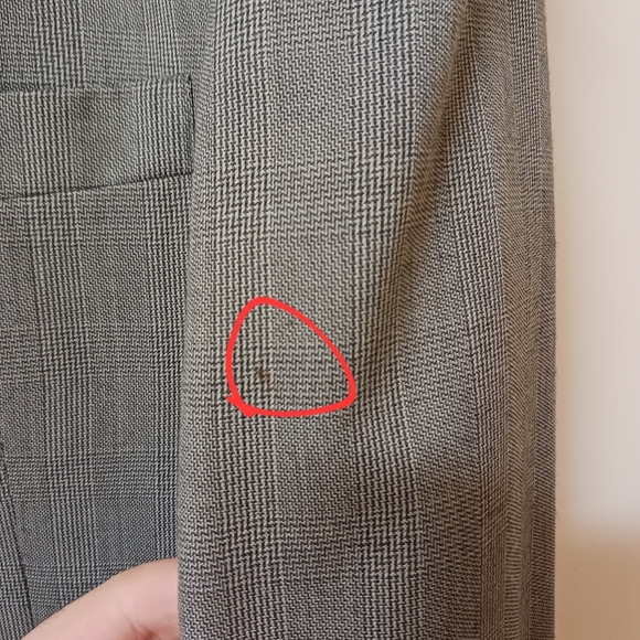 Vintage Stafford Men's | Size 46R |  Double Breasted | Glen Check | Grey Blazer - Picture 7 of 7